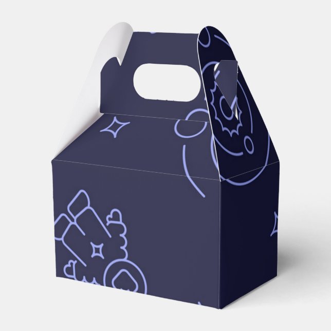 Caja Para Regalos Patrón de espacio (Front Side)