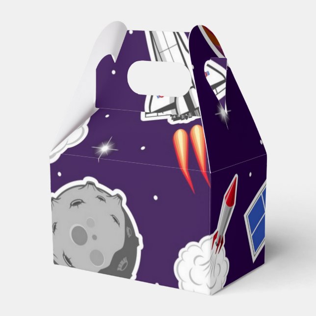 Caja Para Regalos Patrón de espacio (Front Side)