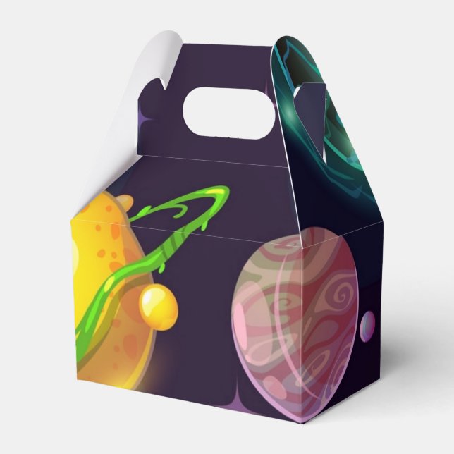 Caja Para Regalos Patrón de espacio (Front Side)