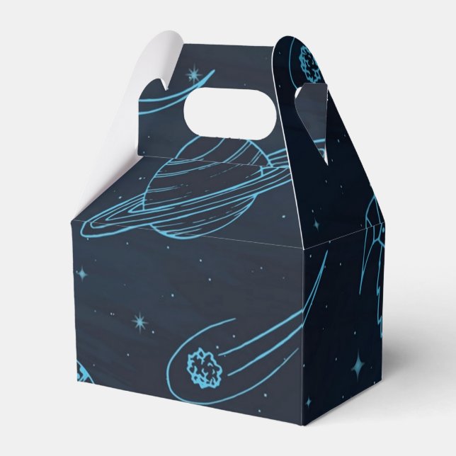 Caja Para Regalos Patrón de espacio (Front Side)