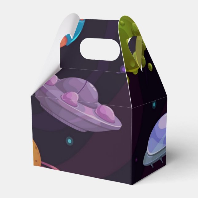 Caja Para Regalos Patrón de espacio (Front Side)