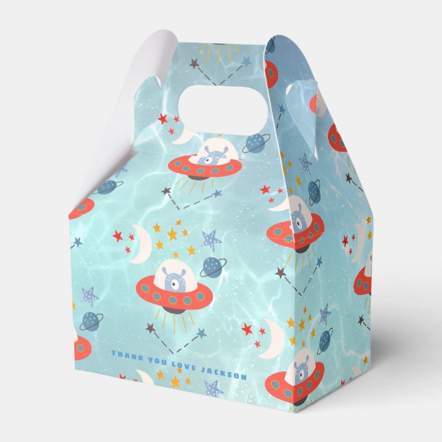 Caja Para Regalos Patrón de espacio para extranjeros Gracias por fav (Front Side)