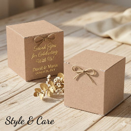 Caja Para Regalos Patrón de estilo Kraft Clásico