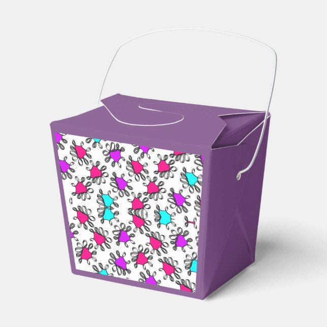 Caja Para Regalos patrón de estilo púrpura (Front Side)