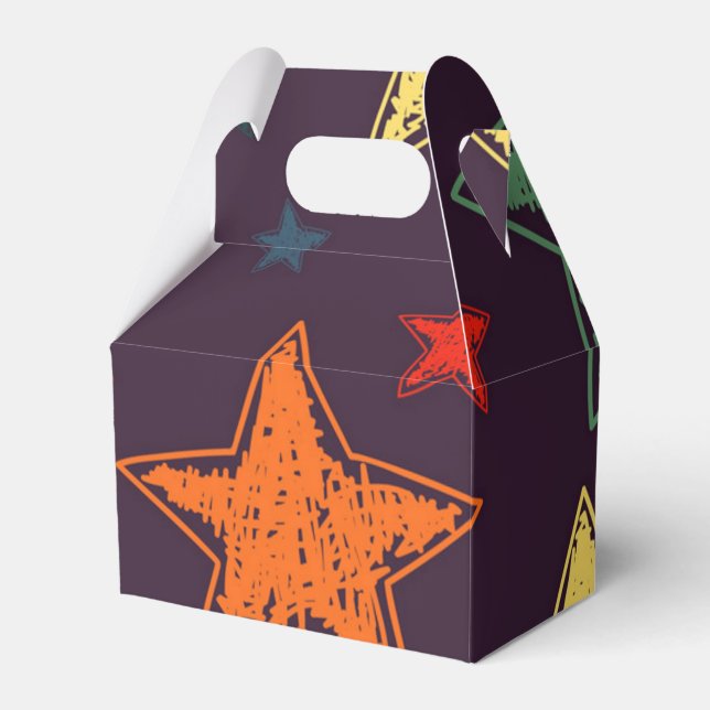 Caja Para Regalos Patrón de estrellas (Front Side)