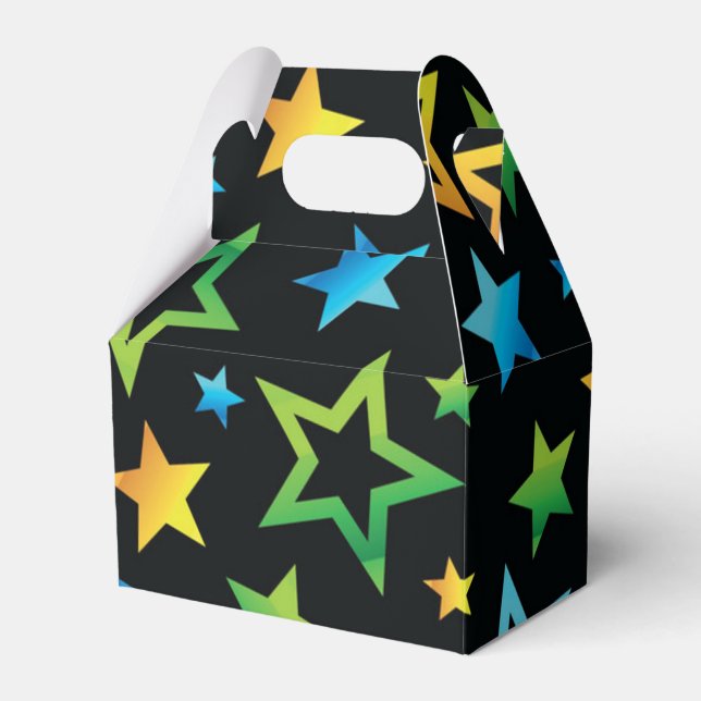 Caja Para Regalos Patrón de estrellas (Front Side)