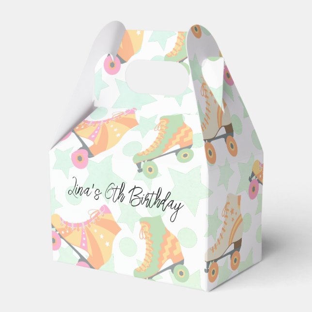 Caja Para Regalos Patrón de estrellas de patinaje sobre patines de c (Front Side)