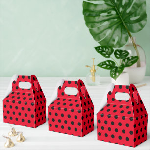 Caja Para Regalos Patrón de fiesta de puntos de pinchazo rojo