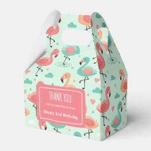 Caja Para Regalos Patrón de flamenco de dibujos animados lindo