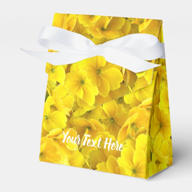 Caja Para Regalos Patrón de flores de rosa amarilla (Front Side)