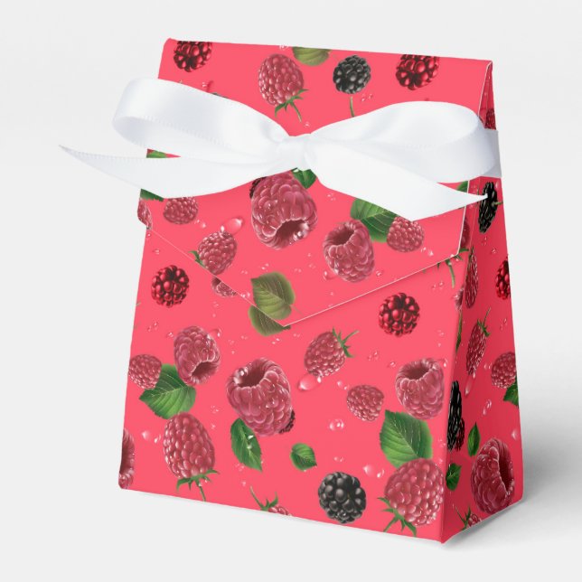 Caja Para Regalos Patrón de frambuesa (Front Side)