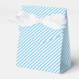 Caja Para Regalos Patrón de franja diagonal simple azul y blanco par