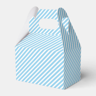 Caja Para Regalos Patrón de franja diagonal simple azul y blanco par