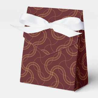 Caja Para Regalos Patrón de franjas onduladas de lujo rojo