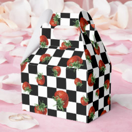 Caja Para Regalos Patrón de Fresa