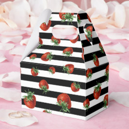 Caja Para Regalos Patrón de Fresa