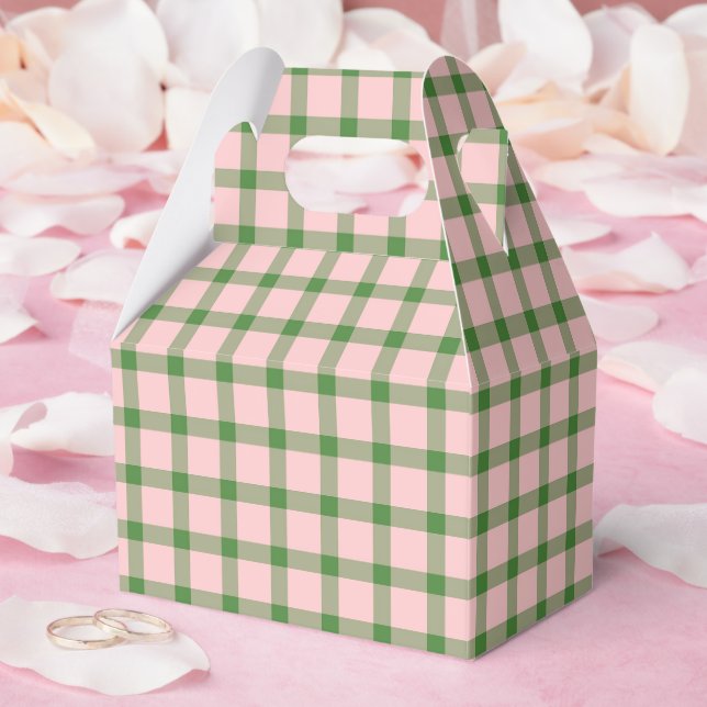 Caja Para Regalos Patrón de Fresa (Boda)