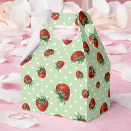 Caja Para Regalos Patrón de Fresa