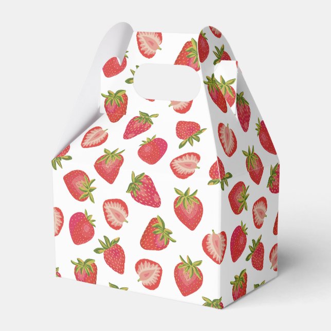 Caja Para Regalos Patrón de fruta de fresa (Front Side)