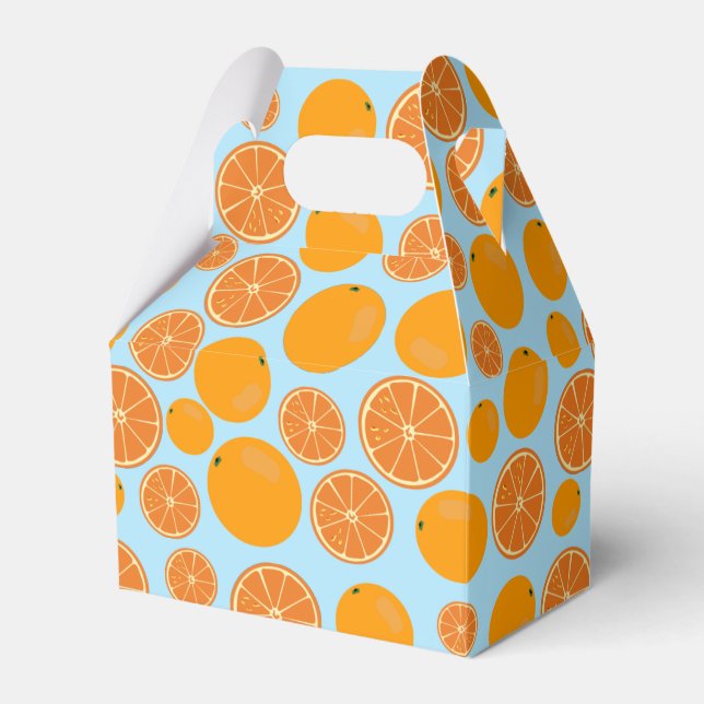 Caja Para Regalos Patrón de fruta naranja (Front Side)