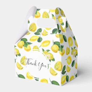 Caja Para Regalos Patrón de frutas color agua de lémones amarillos