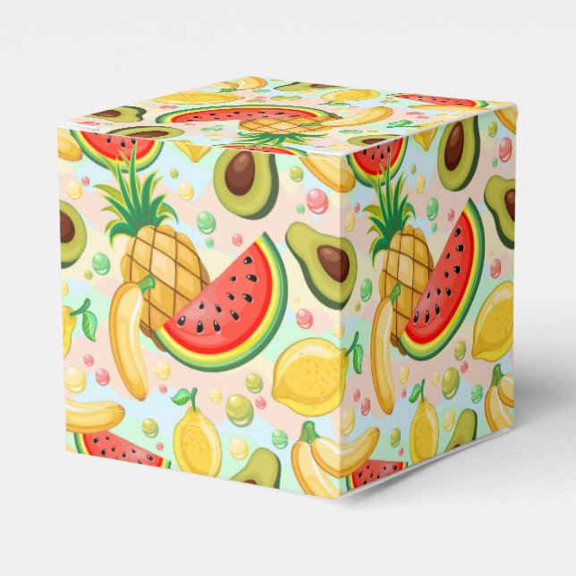 Caja Para Regalos Patrón de frutas de verano fresco (Costado Anverso)