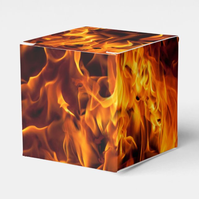 Caja Para Regalos Patrón de fuego y llama (Costado Anverso)