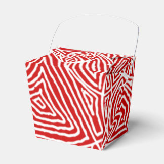 Caja Para Regalos Patrón de garabatos rojos