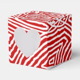 Caja Para Regalos Patrón de garabatos rojos
