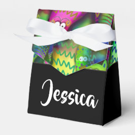 Caja Para Regalos Patrón de gatos gradientes coloridos