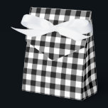Caja Para Regalos Patrón De Gingham Comprobado Clásico En Blanco Y N<br><div class="desc">Una caja de cambios con un estilo clásico de granjas en blanco y negro.</div>