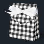 Caja Para Regalos Patrón De Gingham Comprobado Clásico En Blanco Y N<br><div class="desc">Una caja de cambios con un estilo clásico de granjas en blanco y negro.</div>