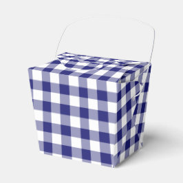 Caja Para Regalos Patrón de Gingham de Blue & White Checkered