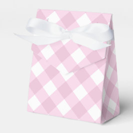 Caja Para Regalos Patrón de Gingham rosa y Blanco