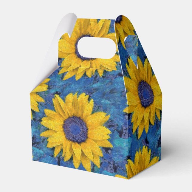 Caja Para Regalos Patrón de girasoles (Front Side)