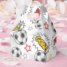 Caja Para Regalos Patrón de gol de fútbol de cómic – Deportes Retro