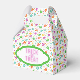 Caja Para Regalos Patrón de Halloween de calabazas multicolor