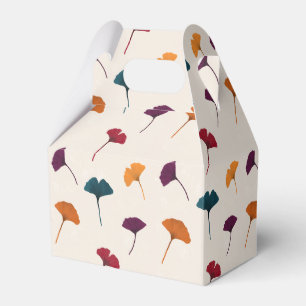 Caja Para Regalos Patrón de hojas de Ginkgo Color de agua Caída Colo