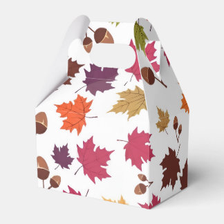 Caja Para Regalos Patrón de hojas y bellotas de otoño acogedor