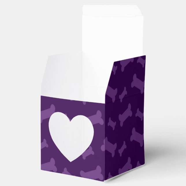Caja Para Regalos Patrón de huesos de perro morado (Abierto)