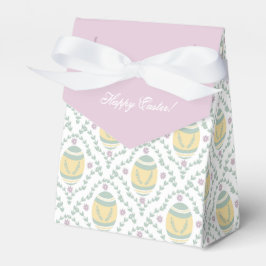 Caja Para Regalos Patrón de Huevos de Pascua Pastel Damask