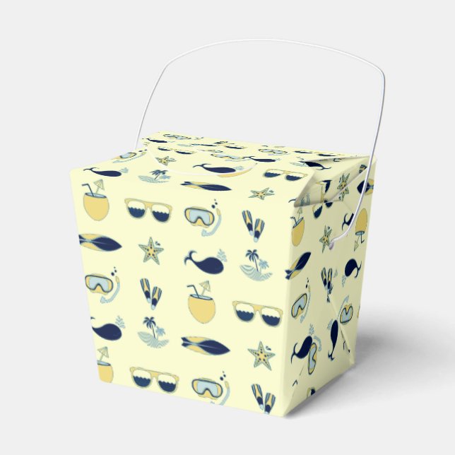 Caja Para Regalos Patrón de iconos de verano de moda (Front Side)
