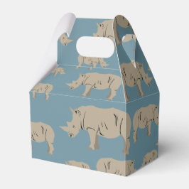 Caja Para Regalos Patrón de Ilustracion rinoceronte