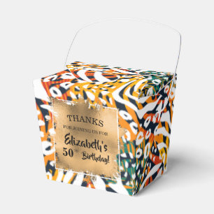 Caja Para Regalos Patrón de impresión de animales colorido