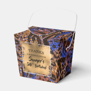 Caja Para Regalos Patrón de impresión de animales de color marrón az
