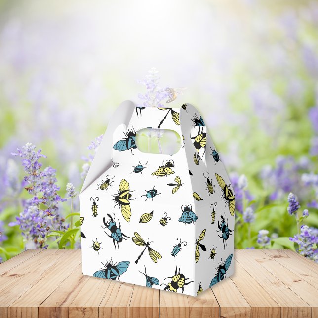 Caja Para Regalos Patrón de insectos | Blanco (Subido por el creador)