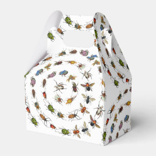 Caja Para Regalos Patrón de insectos y bichos de época
