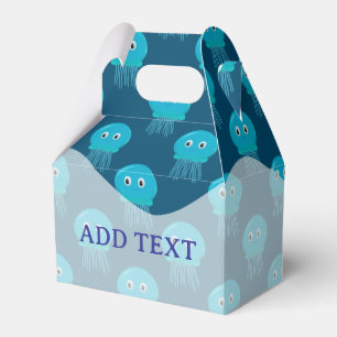 Caja Para Regalos Patrón De Jellyfish Personalizado Cuidadoso En El
