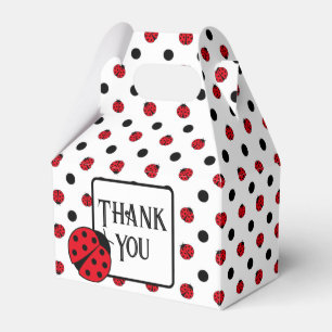 Caja Para Regalos Patrón de ladybug retro curado