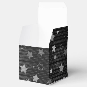 Caja Para Regalos Patrón de las estrellas negras